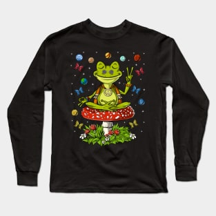 Mushroom Frog Meditation Long Sleeve T-Shirt